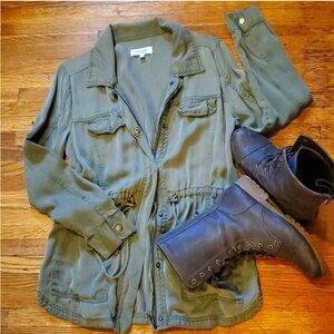 Green utility jacket